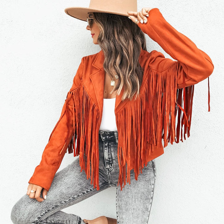 Jane | Fringed Leather Jacket