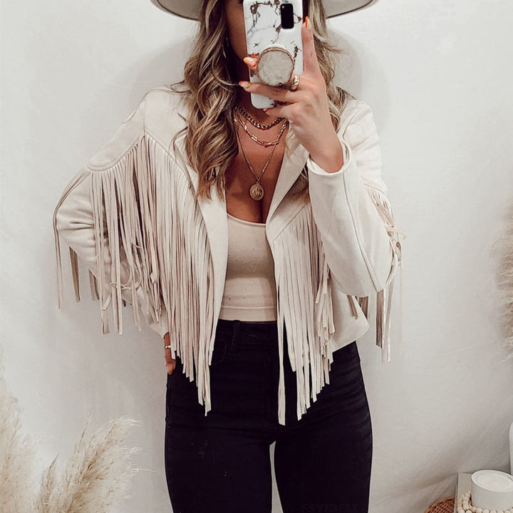 Jane | Fringed Leather Jacket
