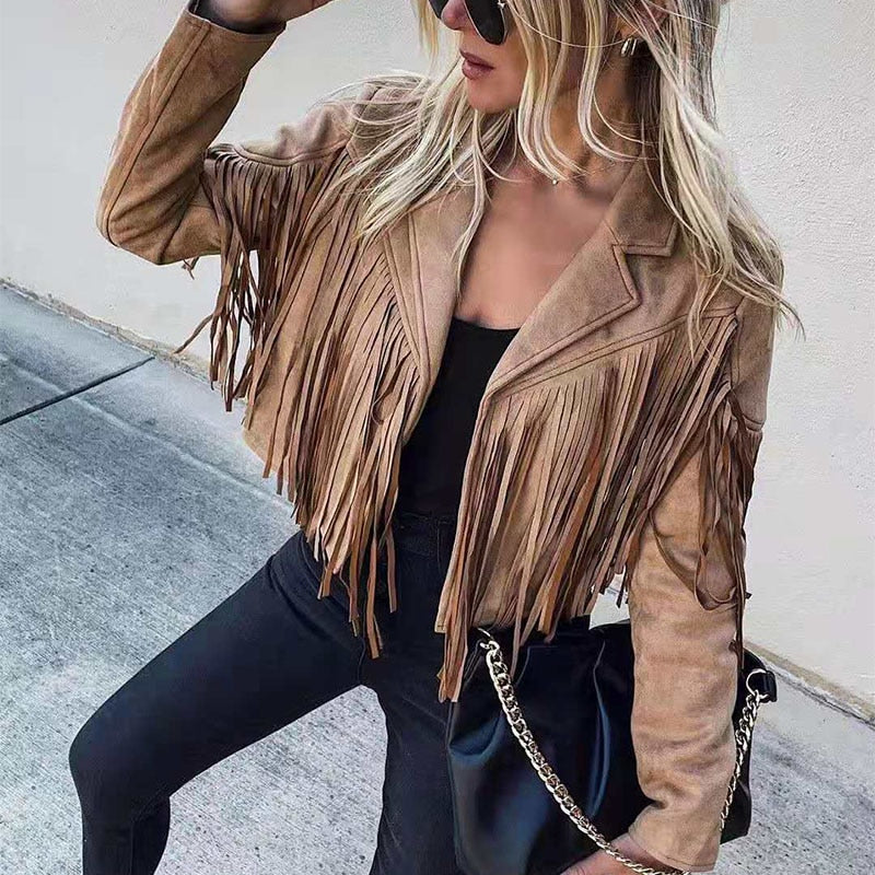 Jane | Fringed Leather Jacket