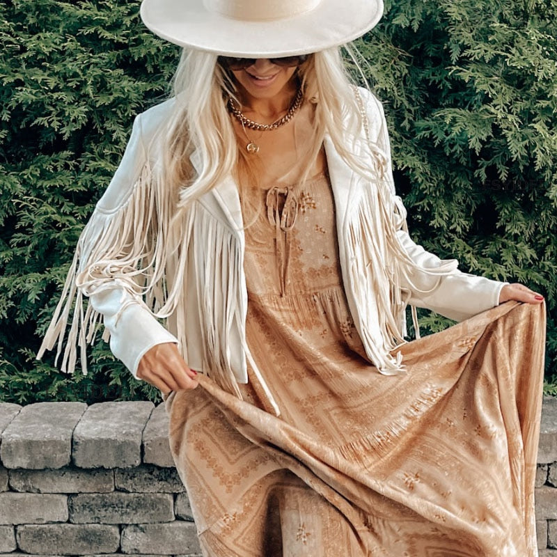 Jane | Fringed Leather Jacket