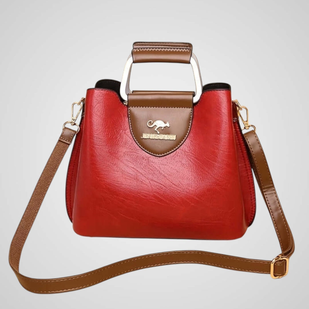 Jane | Elegant Two-Tone Leather Bag