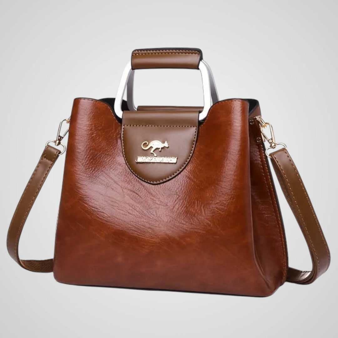 Jane | Elegant Two-Tone Leather Bag