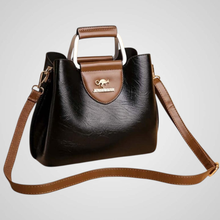 Jane | Elegant Two-Tone Leather Bag