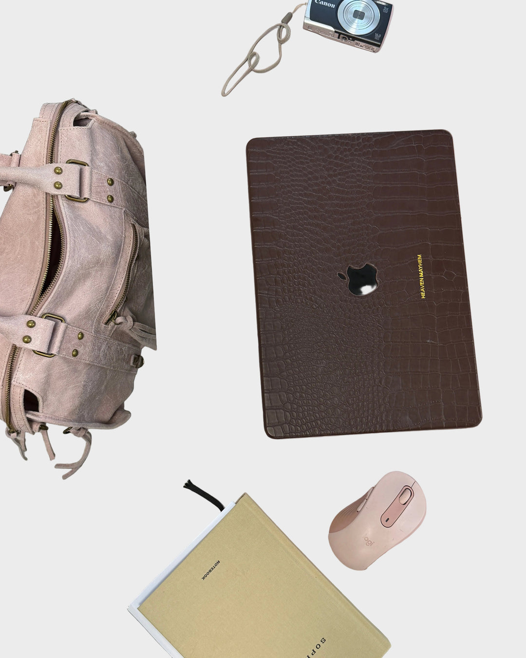 SVEA | Vanilla Pink Shoulder Bag with Zipper