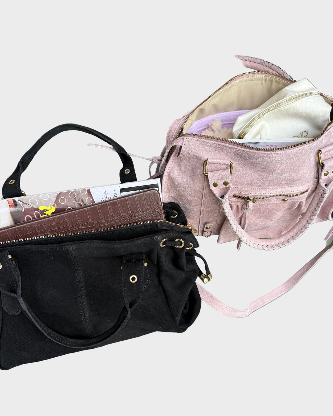 SVEA | Vanilla Pink Shoulder Bag with Zipper