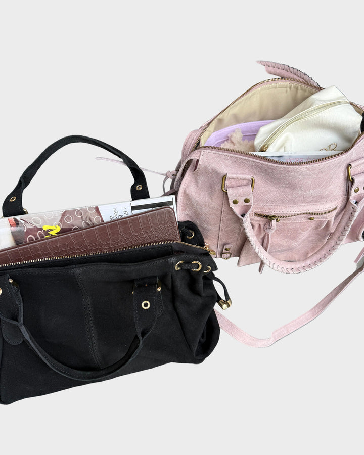 SVEA | Vanilla Pink Shoulder Bag with Zipper