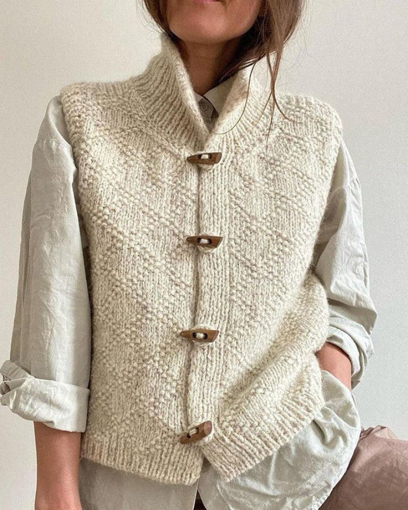Jane | Sleeveless Knit Cardigan