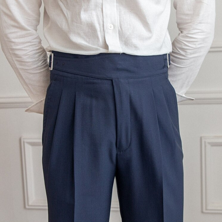 SVEA | Klassische Hose Mit Hoher Taille Und Schnallenverschluss Für Herren