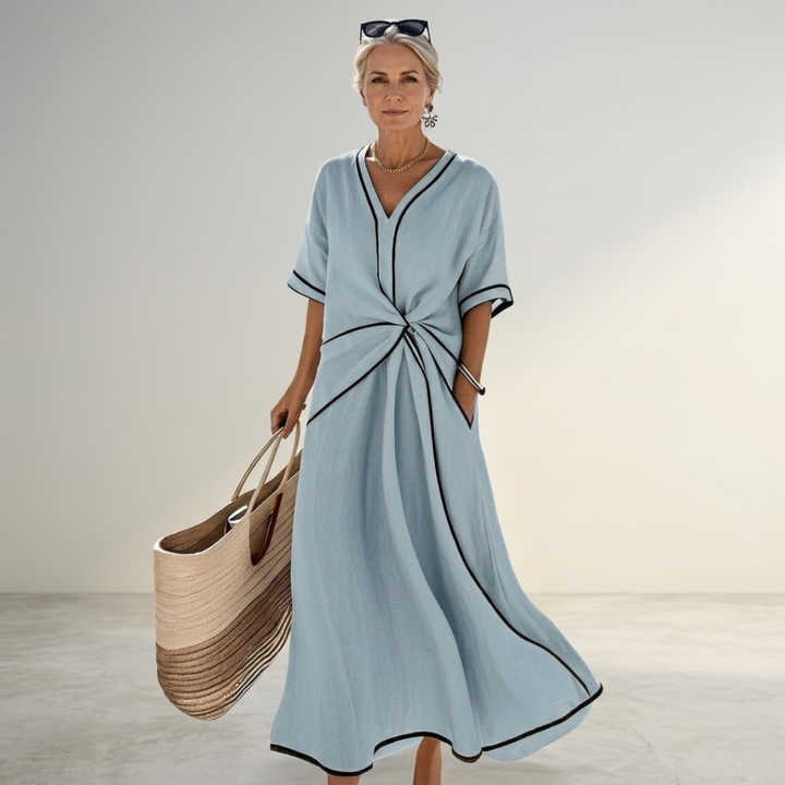 Lyra - V-Neck Relaxed Fit Dress