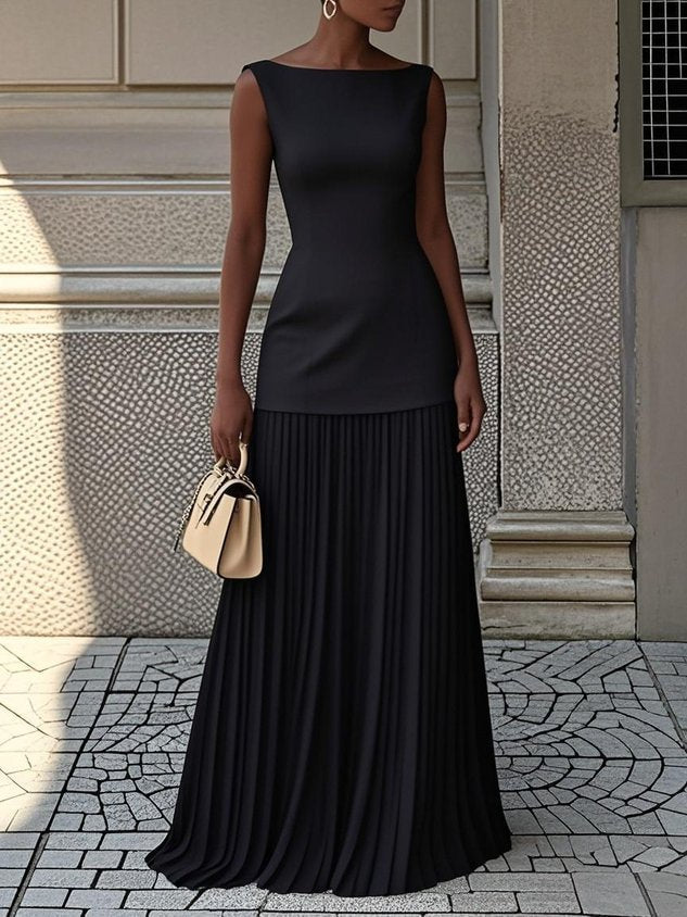 SVEA | Plissiertes Maxikleid