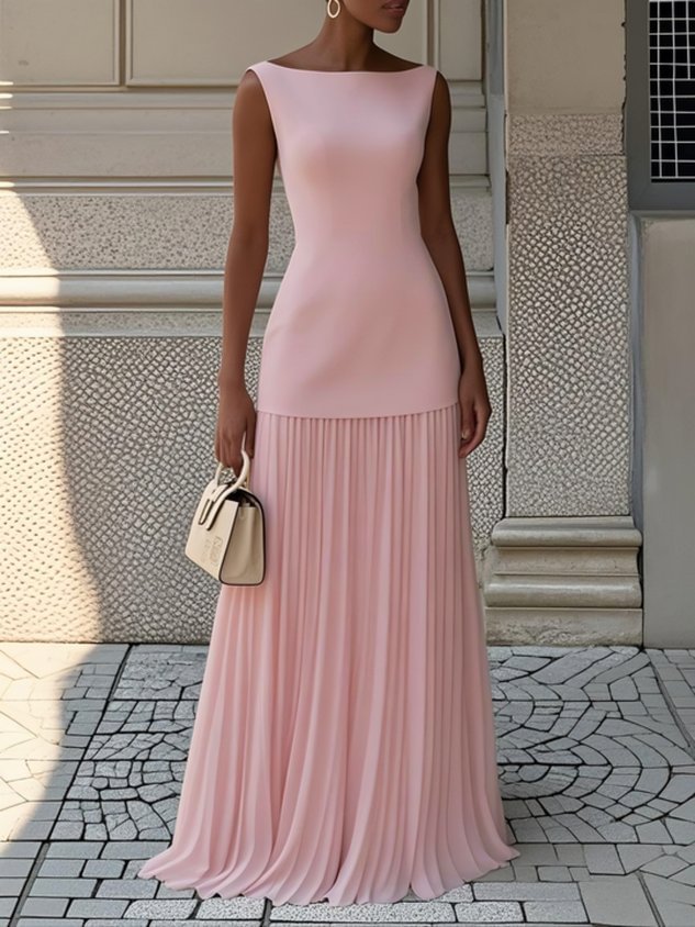 SVEA | Plissiertes Maxikleid