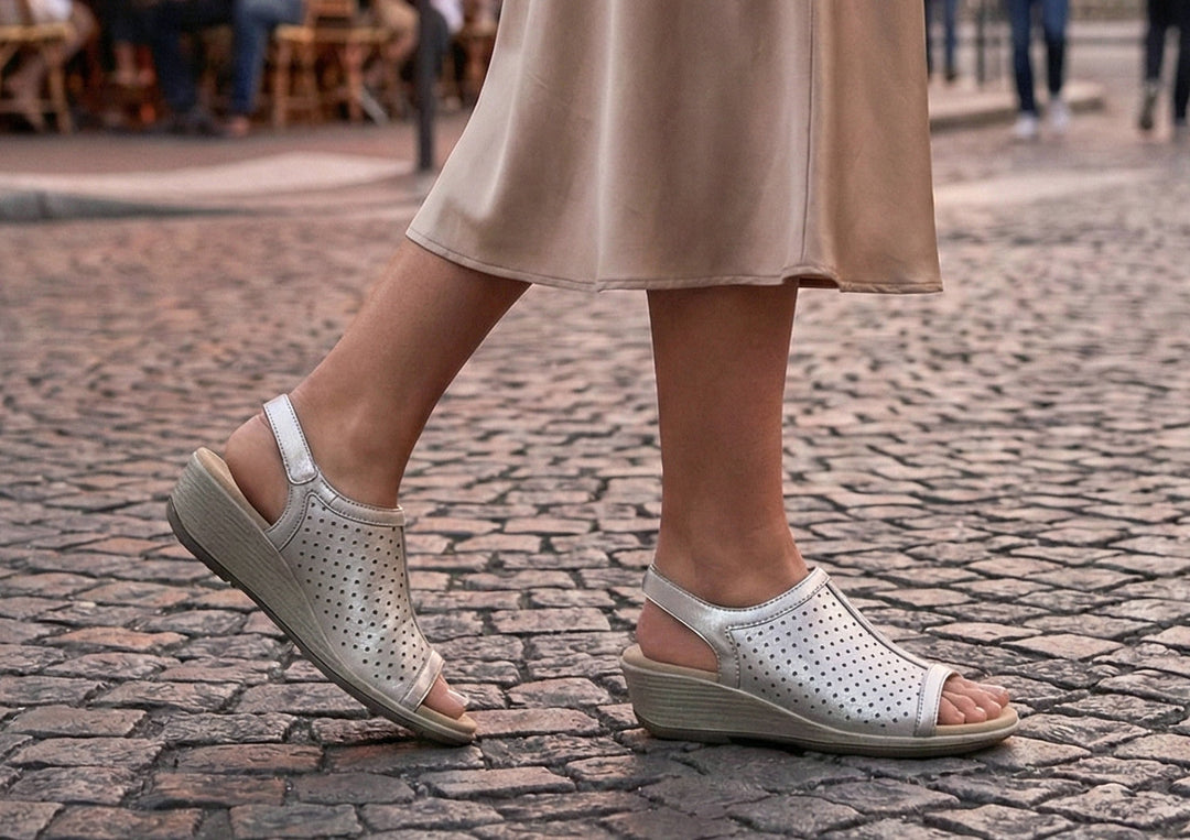 Hazel – Shimmering Elegance in Metallic Platinum