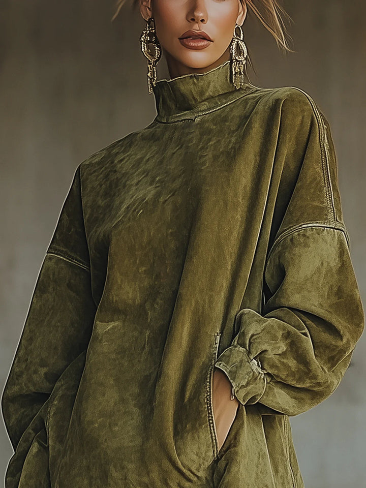 SVEA | Langärmeliges Minikleid mit Fransen