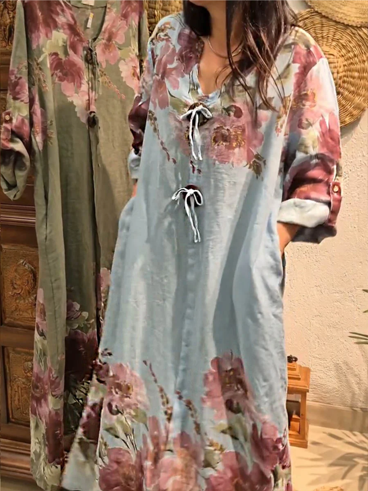 SVEA | Lang Kleid mit Blumen