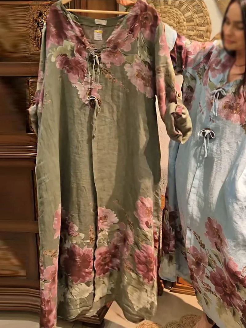 SVEA | Lang Kleid mit Blumen