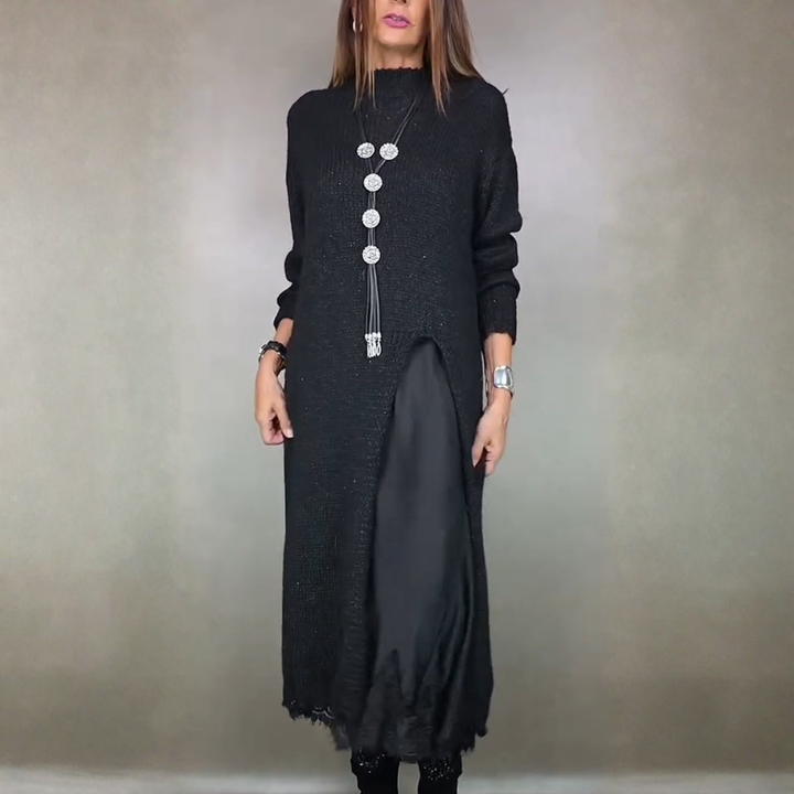 SVEA | Elegantes Zweiteiliges Set – langer Pullover und Passendes Kleid