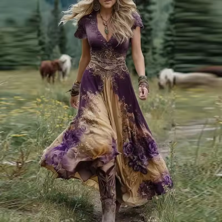 SVEA | Elegantes und Fließendes Blumenkleid