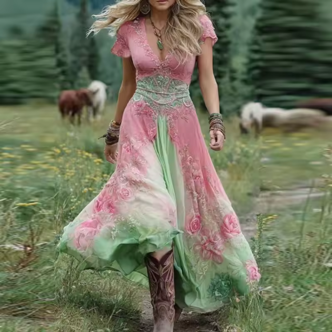 SVEA | Elegantes und Fließendes Blumenkleid