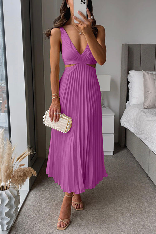 Isabella – Pleated Occasion Maxi Dress