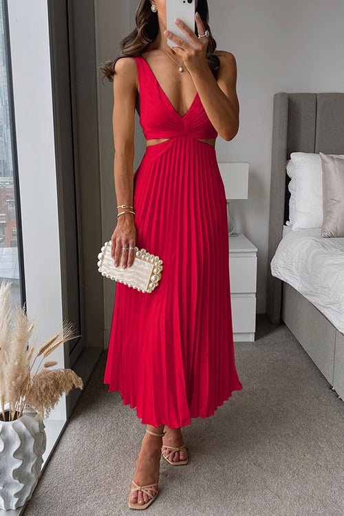 Isabella – Pleated Occasion Maxi Dress