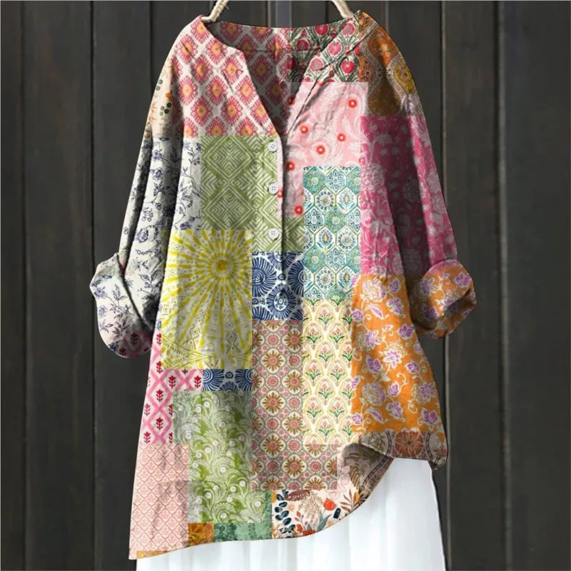 SVEA | Blumige französische Vintage-Bluse