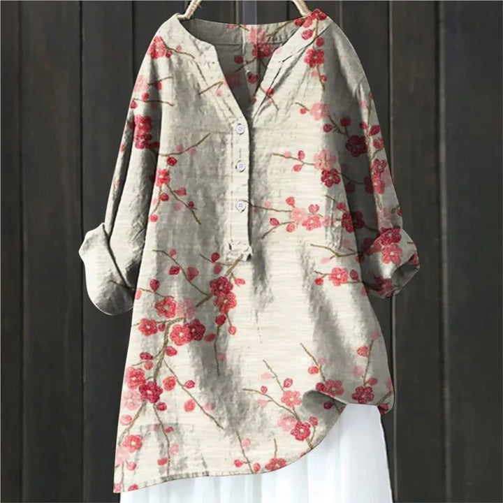 SVEA | Blumige französische Vintage-Bluse