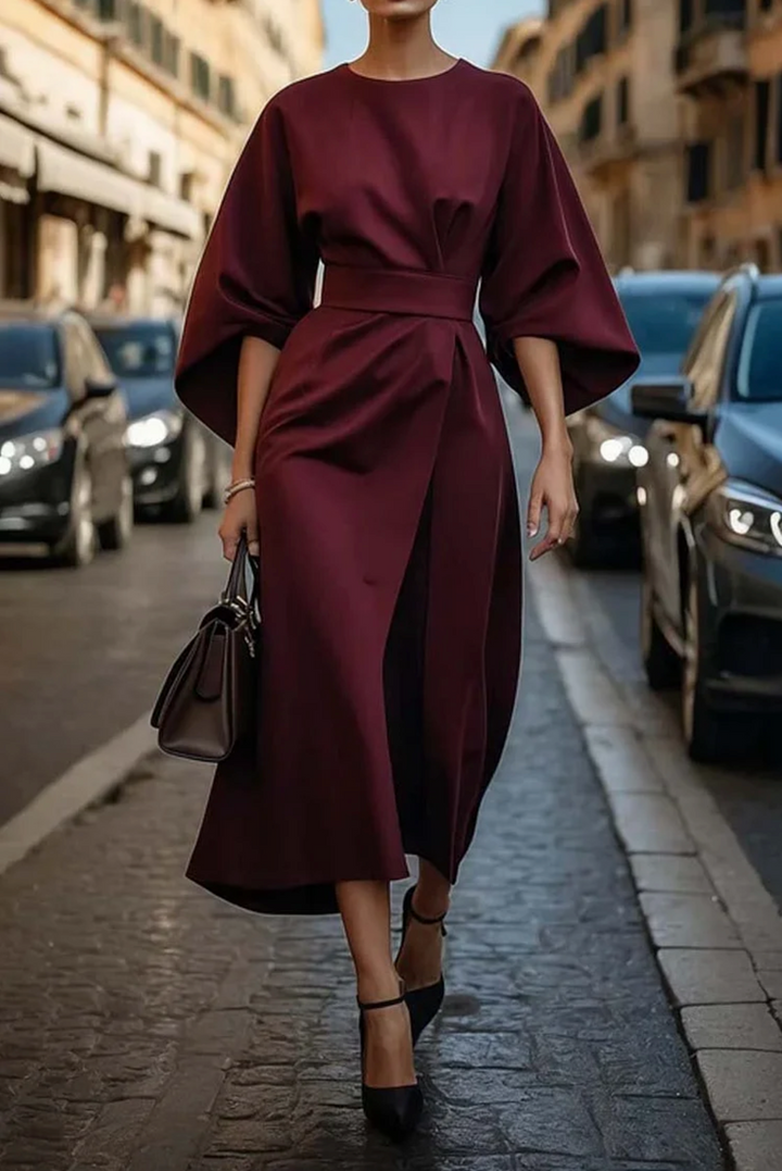 SVEA | Zeitlos elegantes Kleid mit Laternenärmeln