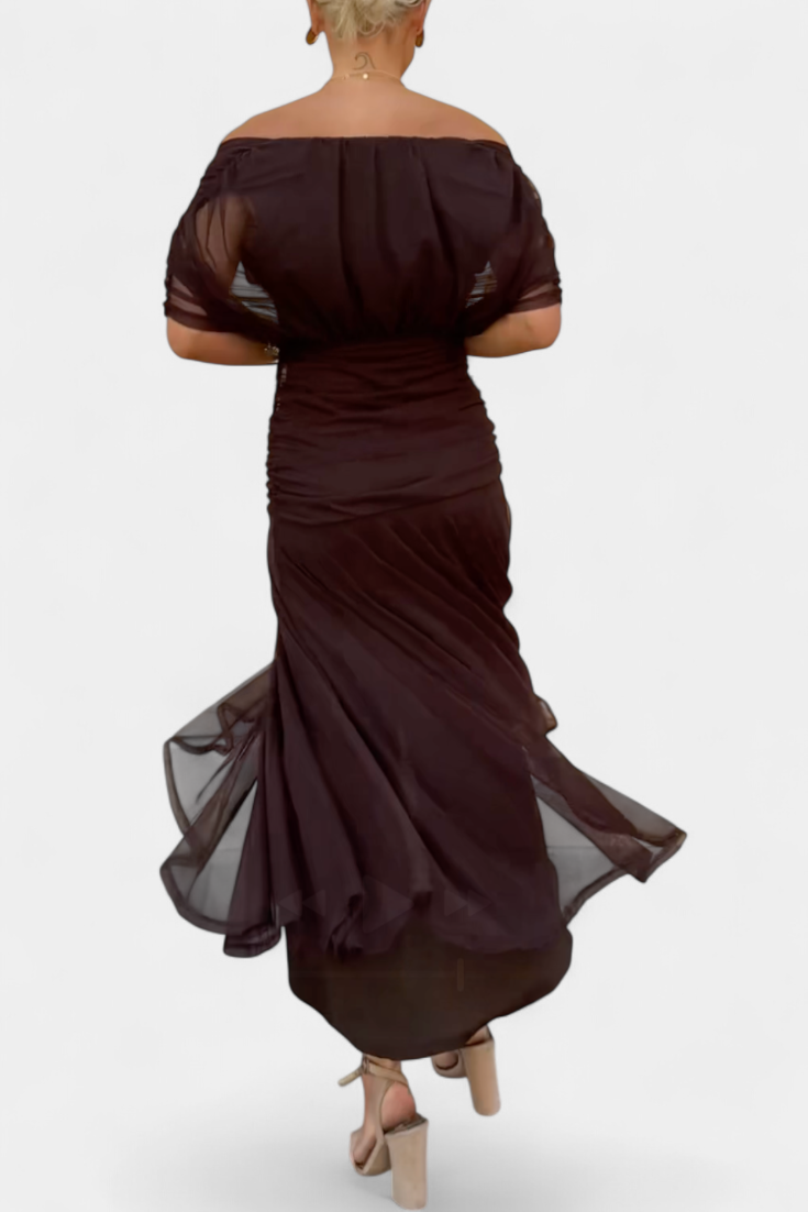 Magda - Long Floral Dress with V-Neck