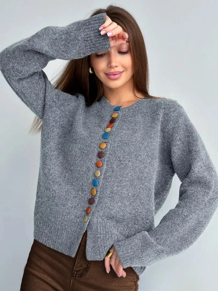 SVEA | Noelle Knopf-Akzent-Cardigan