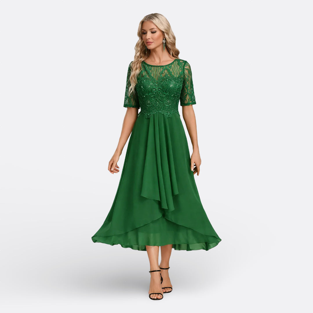 Mariana - Lace Dress with Short Sleeves
