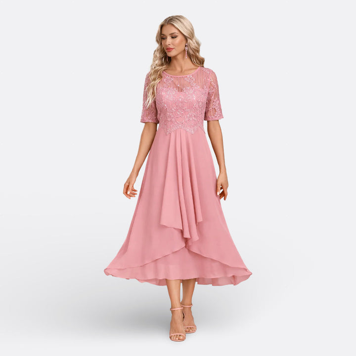 Mariana - Lace Dress with Short Sleeves