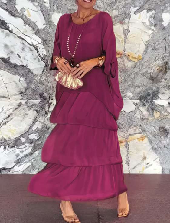 SVEA | Elegantes Fließendes Maxikleid
