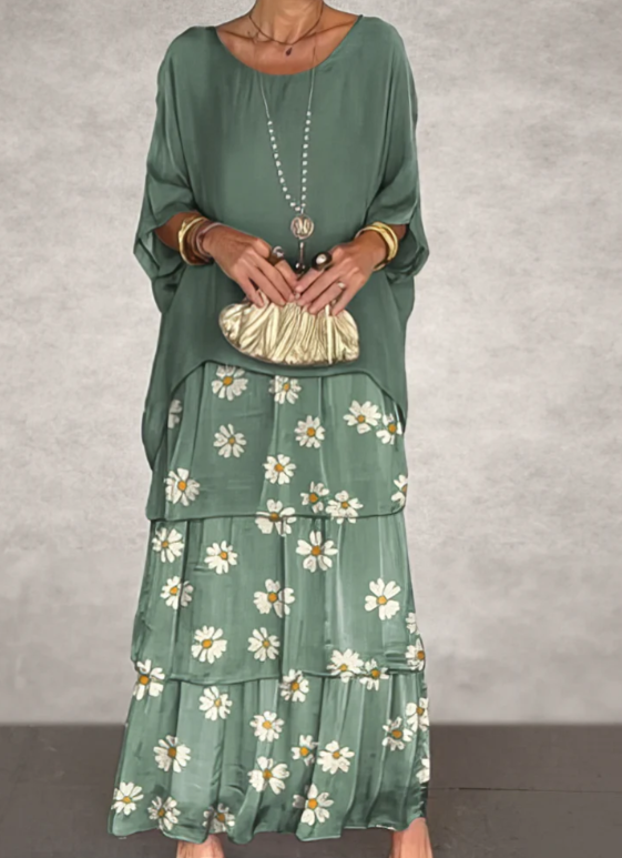 SVEA | Elegantes Fließendes Maxikleid