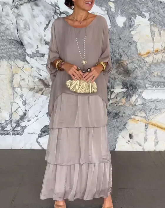 SVEA | Elegantes Fließendes Maxikleid