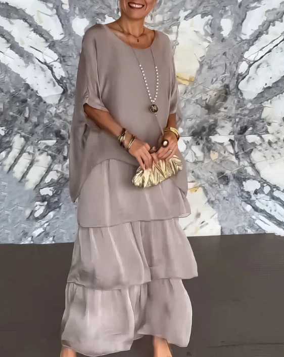 SVEA | Elegantes Fließendes Maxikleid
