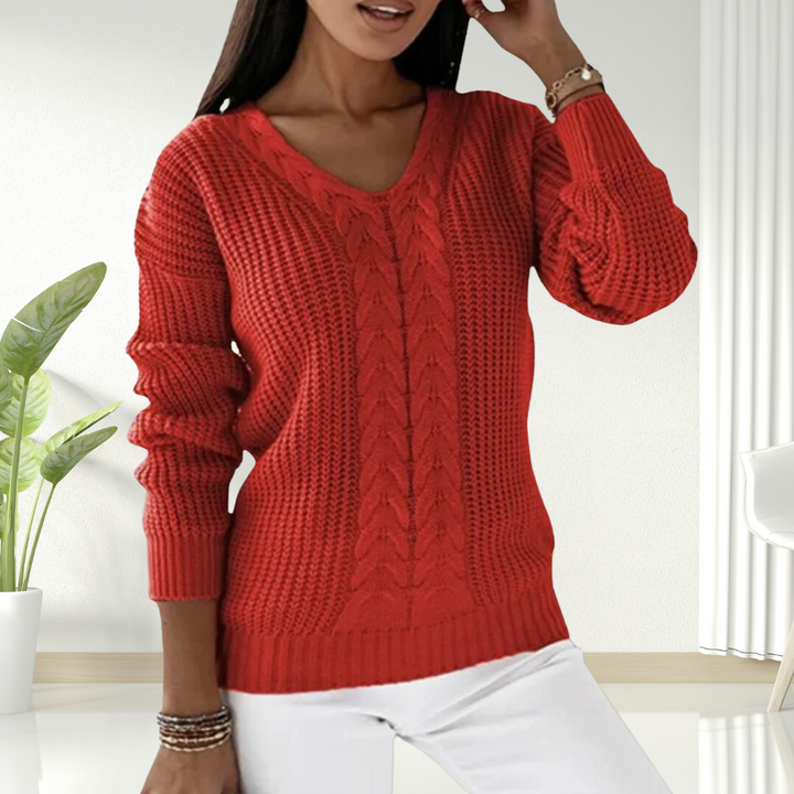 Jane | Comfortable V-Neck Sweater