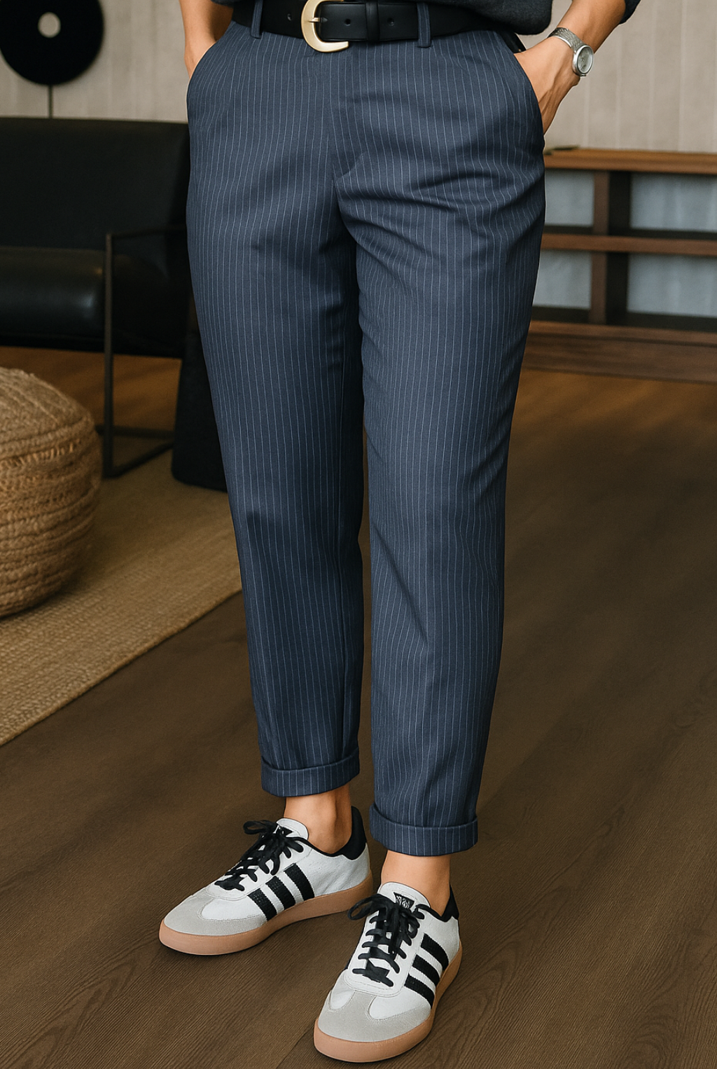 SVEA | ELEGANTE, FIGURSCHMEICHELNDE HOSE MIT STREIFEN