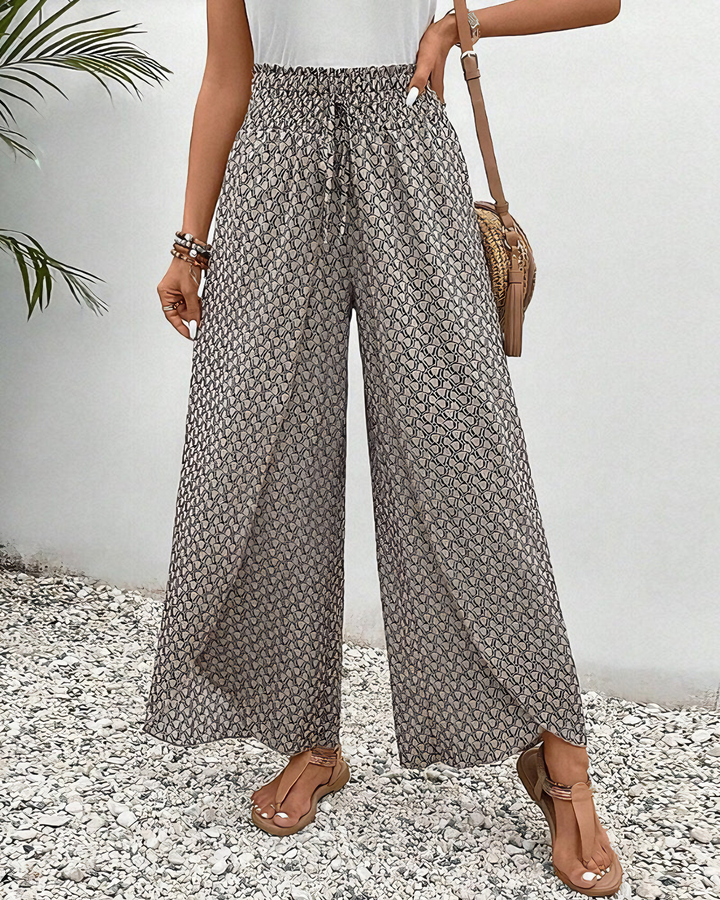 SVEA | Lisette Hose mit weitem Bein und geometrischem Druck