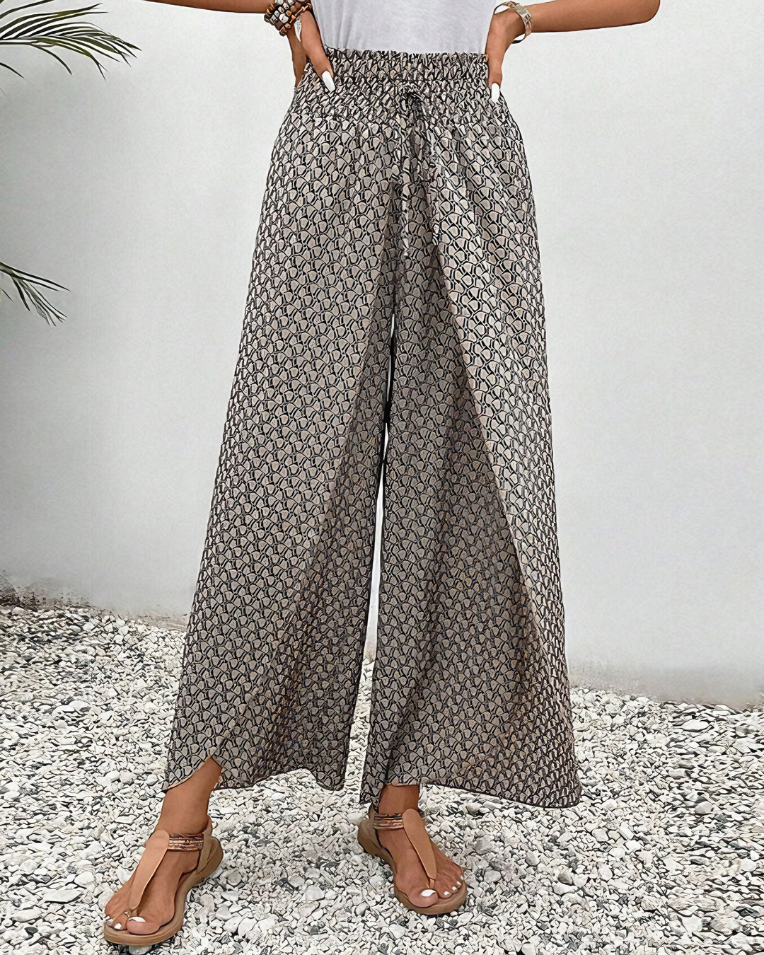 SVEA | Lisette Hose mit weitem Bein und geometrischem Druck