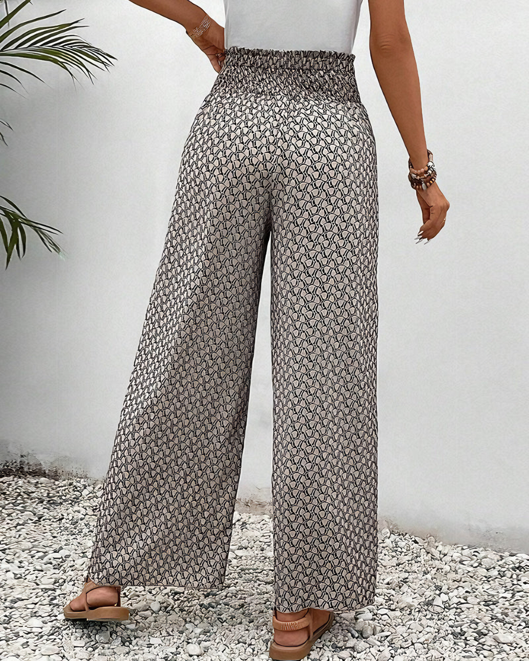 SVEA | Lisette Hose mit weitem Bein und geometrischem Druck