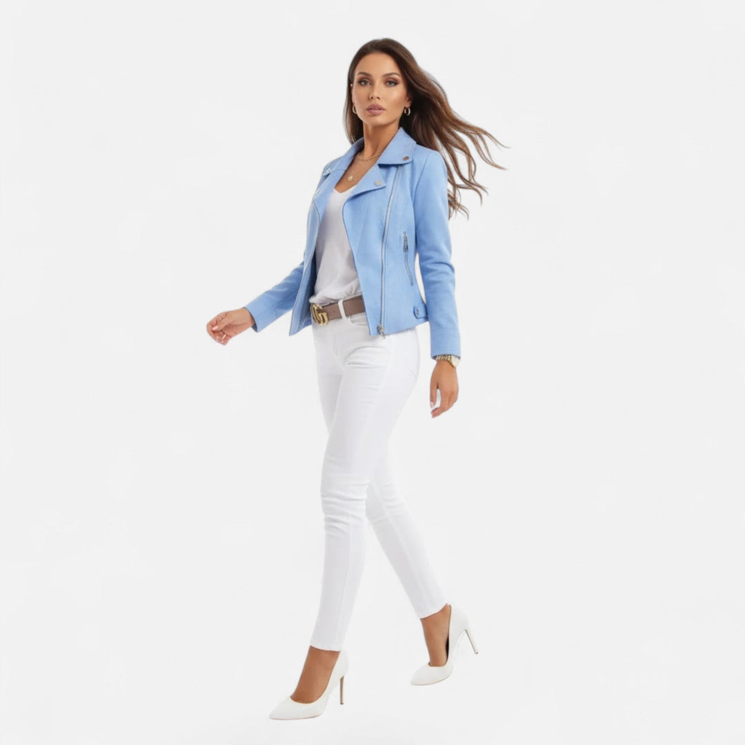 Jane | Camille Laurent Slim Zip-Up Motorcycle Jacket