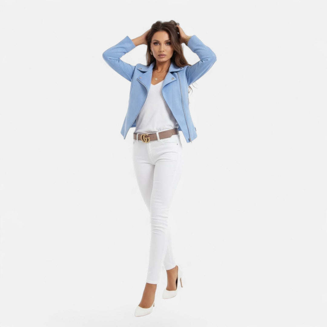 Jane | Camille Laurent Slim Zip-Up Motorcycle Jacket
