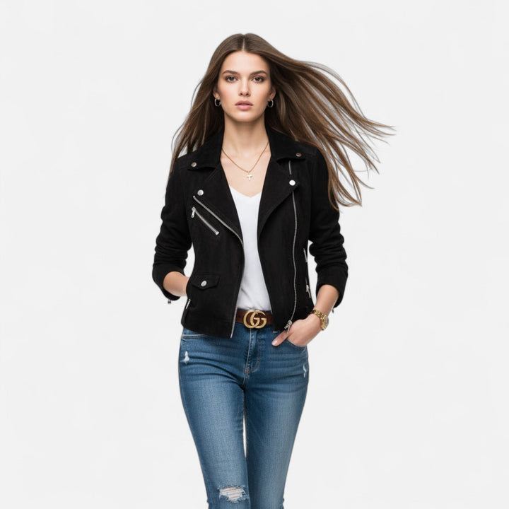 Jane | Camille Laurent Slim Zip-Up Motorcycle Jacket