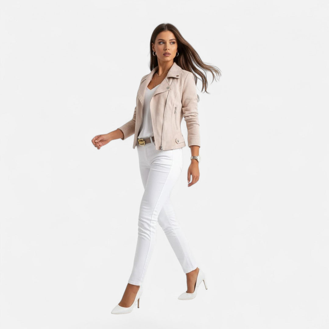 Jane | Camille Laurent Slim Zip-Up Motorcycle Jacket