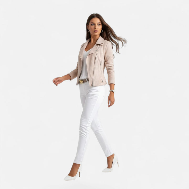 Jane | Camille Laurent Slim Zip-Up Motorcycle Jacket