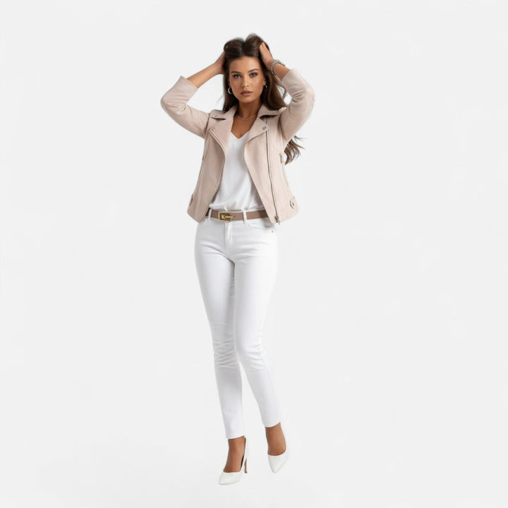 Jane | Camille Laurent Slim Zip-Up Motorcycle Jacket