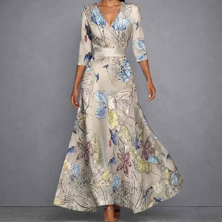 SVEA | Formendes Floral-Maxikleid für elegante Souveränität