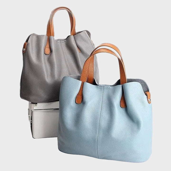Jane | Genuine Leather Handbag with Litchi Grain