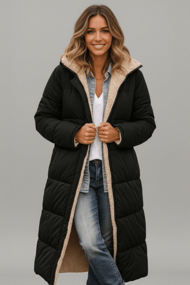 Jane | Longline Hooded Puffer Coat
