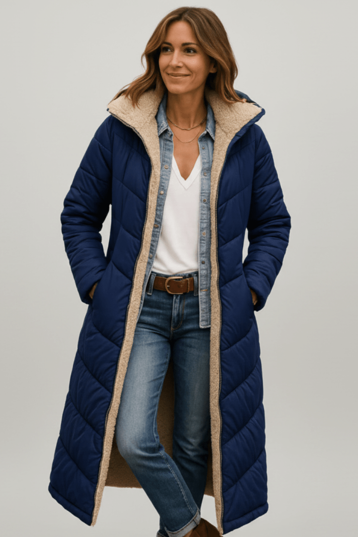 Jane | Longline Hooded Puffer Coat